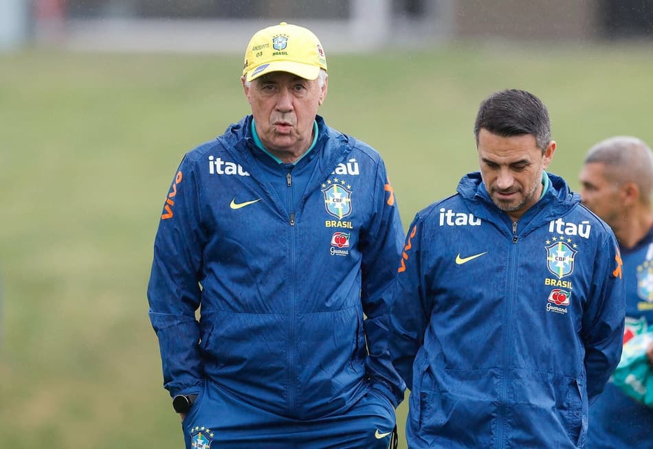 Ancelotti Rodrigo Caetano treino Seleção Brasileira