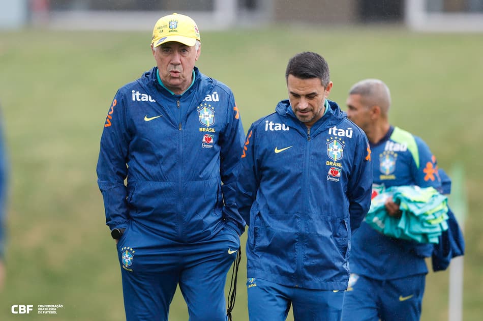 Ancelotti Rodrigo Caetano treino Seleção Brasileira