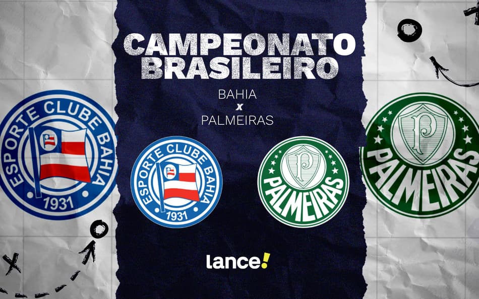 Bahia e Palmeiras se enfrentam neste domingo (Foto: arte / Lance!)