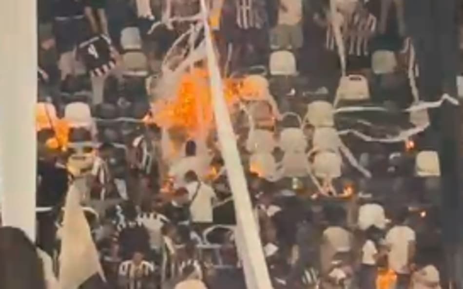 Botafogo Vasco incêndio