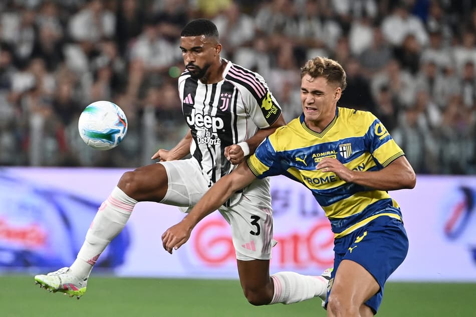 Bremer em ação pela Juventus na estreia do Campeonato Italiano contra o Parma