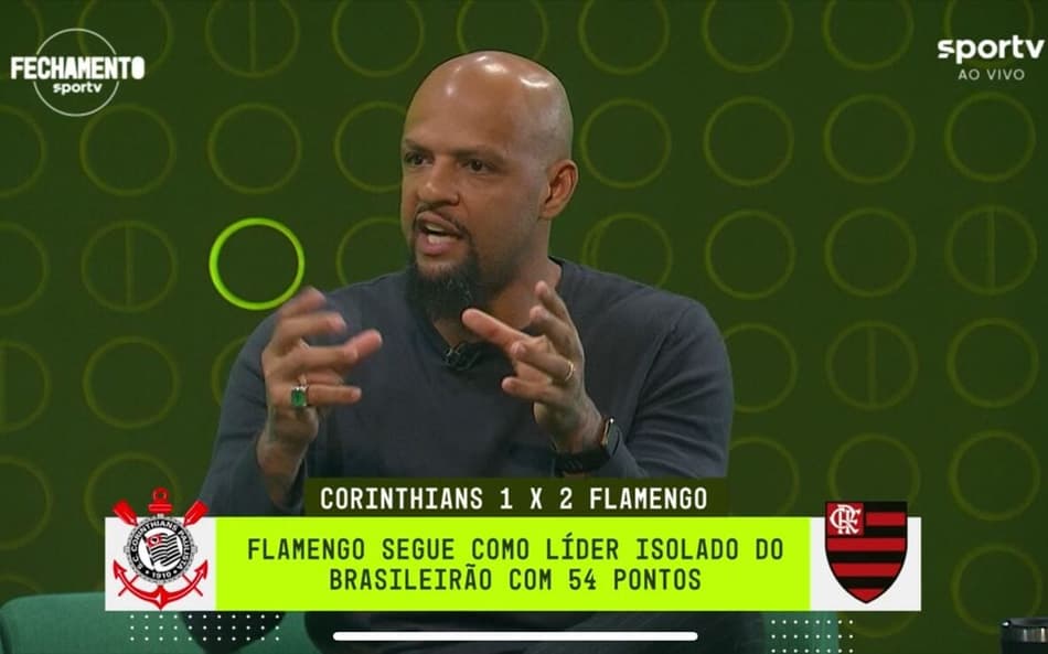 Felipe Melo durante o Fechamento Sportv