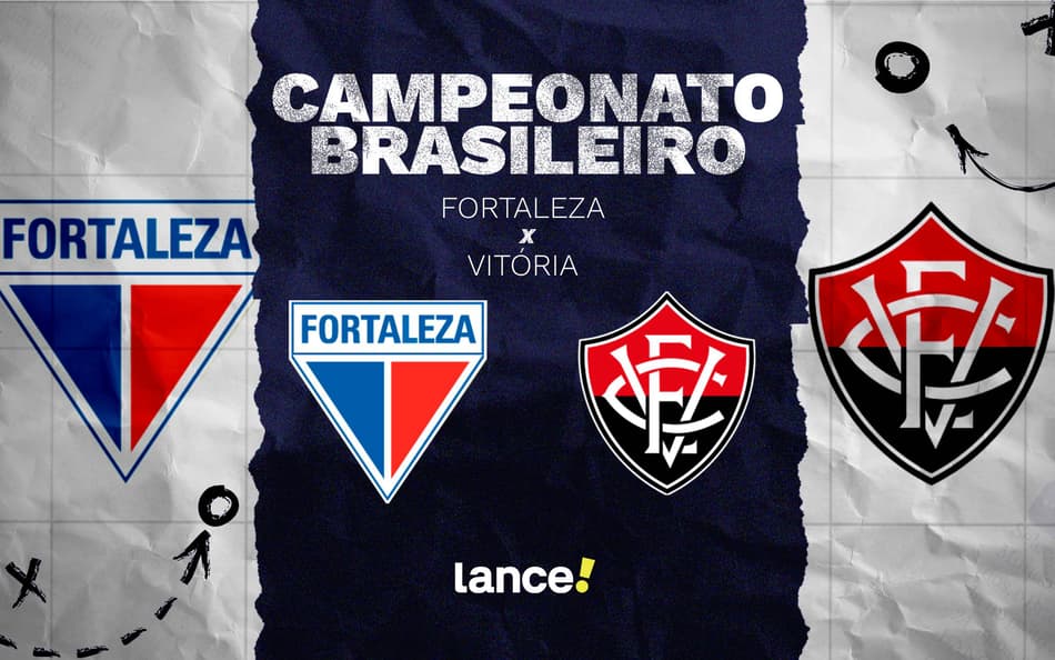 Fortaleza e Vitória se enfrentam na Arena Castelão (Foto: Arte/Lance!)
