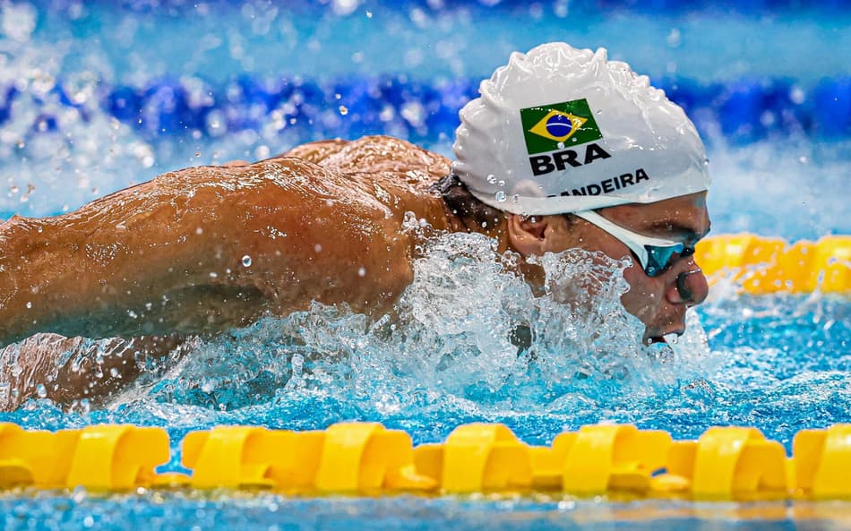 Gabriel Bandeira no Mundial de Natação Paralímpica 2025 (Foto: Wander Roberto/CPB @wander_imagem)