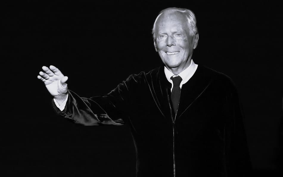 Giorgio Armani faleceu nesta quinta, aos 91 anos (Foto: Emmanuel Dunand/AFP)