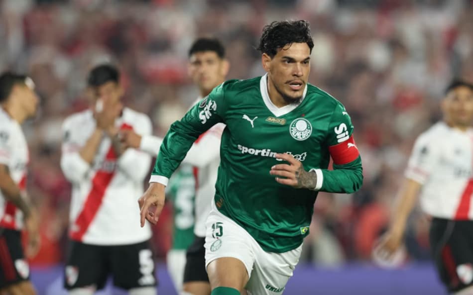 Gustavo Gomez em Palmeiras x River Plate (Foto: Cesar Greco/Palmeiras/by Canon)