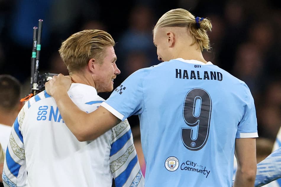 Recorde de Haaland e reencontro com De Bruyne; veja fotos de City x Napoli