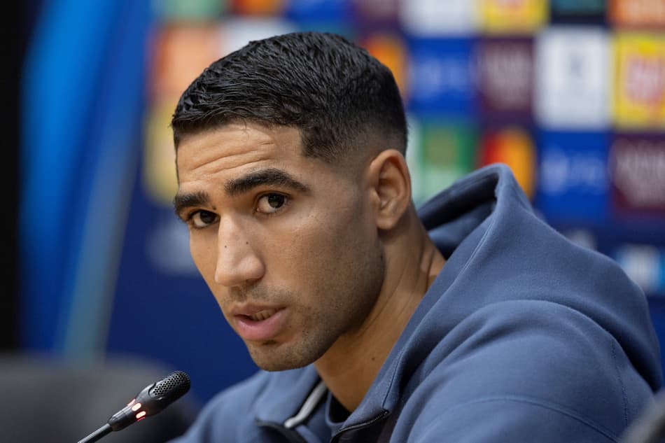 Hakimi concede coletiva antes Barcelona x PSG, pela Champions League