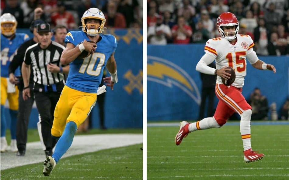 Herbert Mahomes NFL Brasil Chiefs Chargers