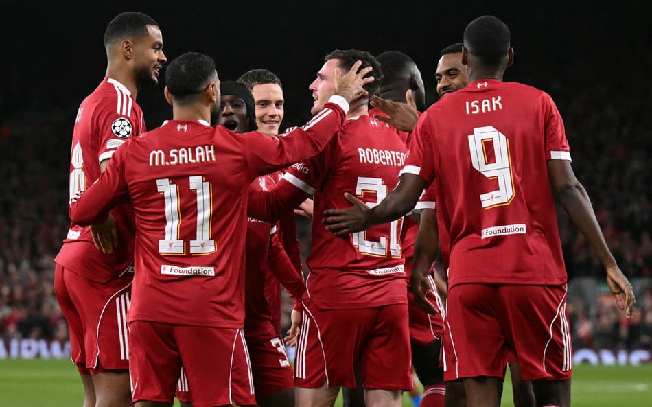 O Liverpool derrotou o Atlético de Madrid, por 3 a 2, pela Champions League (Foto: Oli Scarff/AFP)