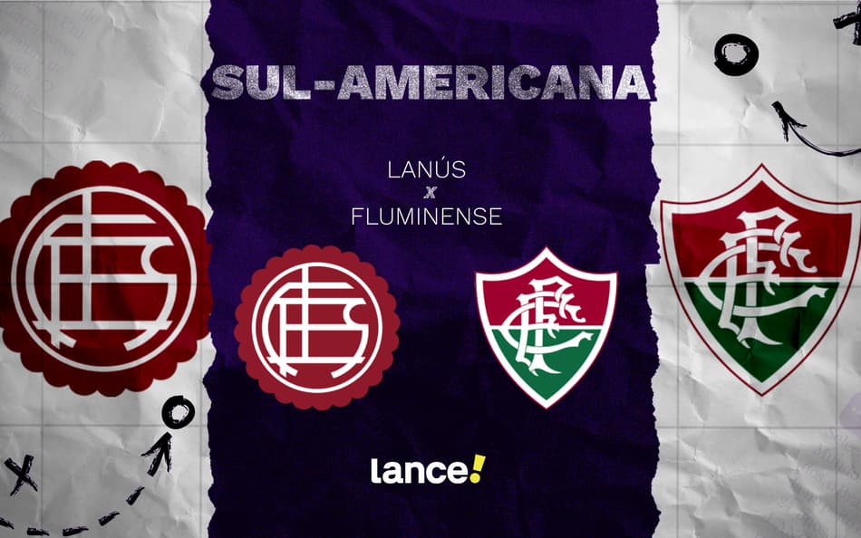 Lanús x Fluminense pela Sul-Americana (Foto: Arte/ Lance!)