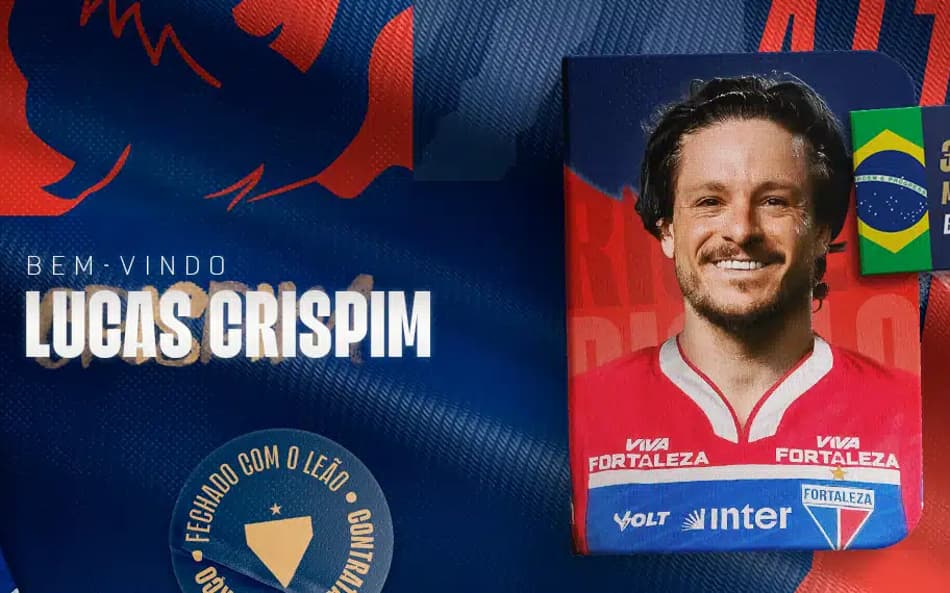 Lucas Crispim está de volta ao Fortaleza (Foto: divulgação/Fortaleza EC)
