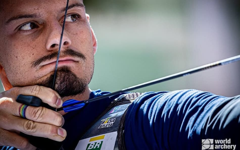 Marcus D'almeida durante Mundial de Tiro com Arco 2025 (Foto: World Archery)