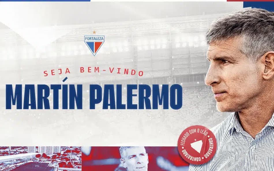 Fortaleza anuncia a contratação do técnico Martín Palermo