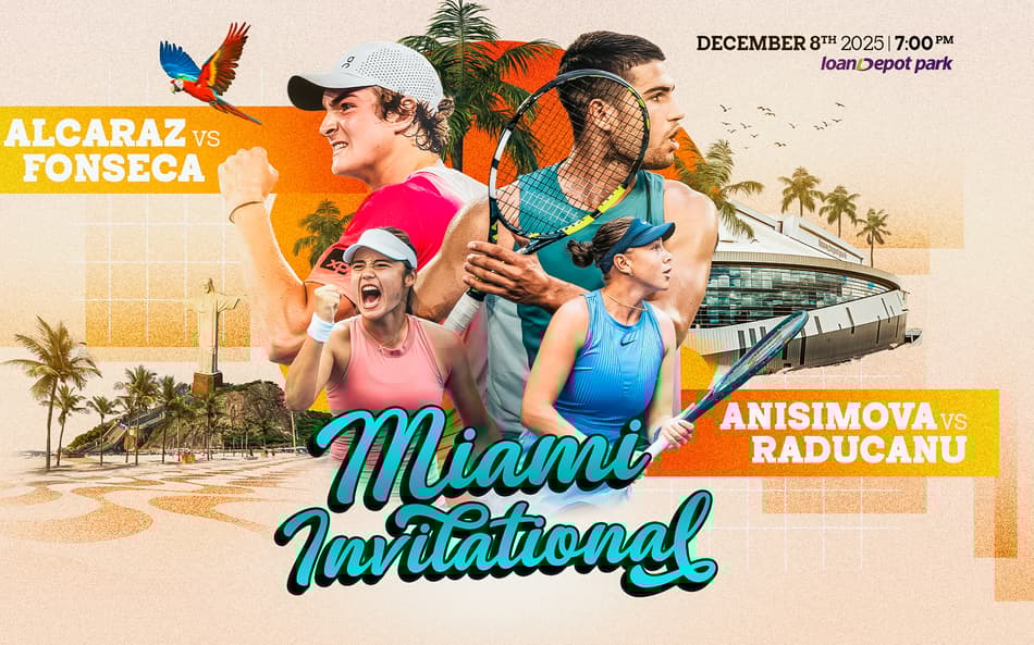 João Fonseca vai enfrentar Alcaraz em exibição em Miami, em dezembro (Divulgação)