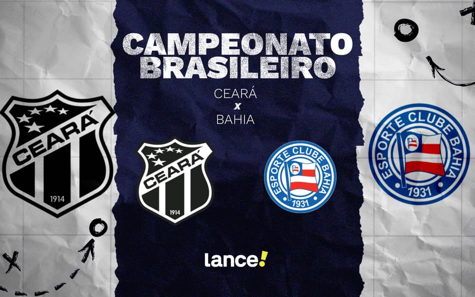 Ceará e Bahia se enfrentam na Arena Castelão (Foto: Arte/Lance!)