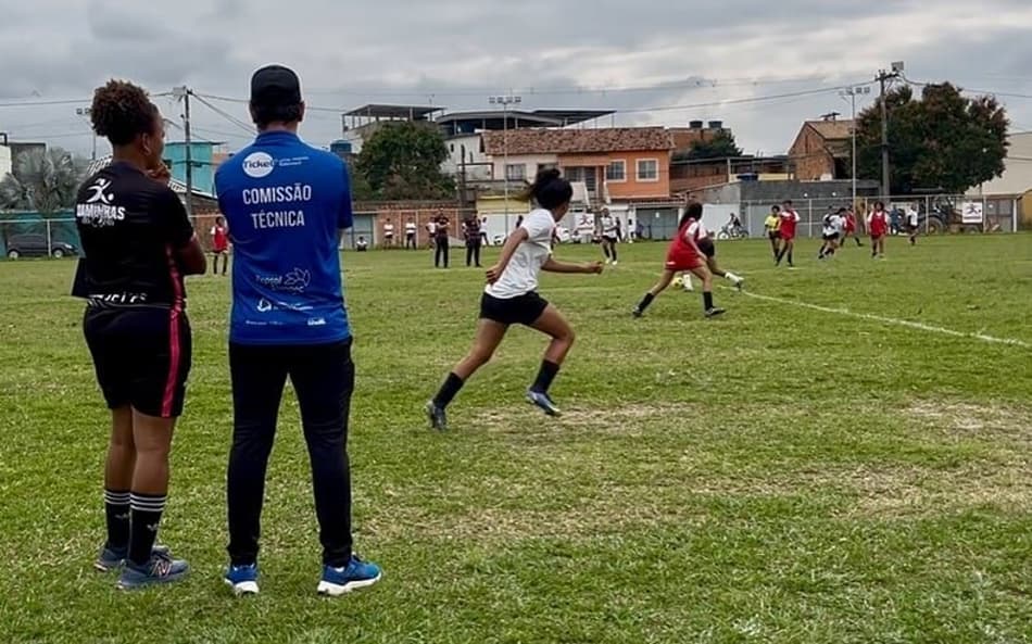 Seletiva feita pelo Pérolas Negras em parceria com o Daminhas da Bola para disputar o Carioca Feminino Sub-17 (Foto: Reprodução/Pérolas)