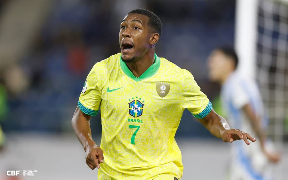 Rayan fez o gol do Brasil (foto: Rafael Ribeiro / CBF)