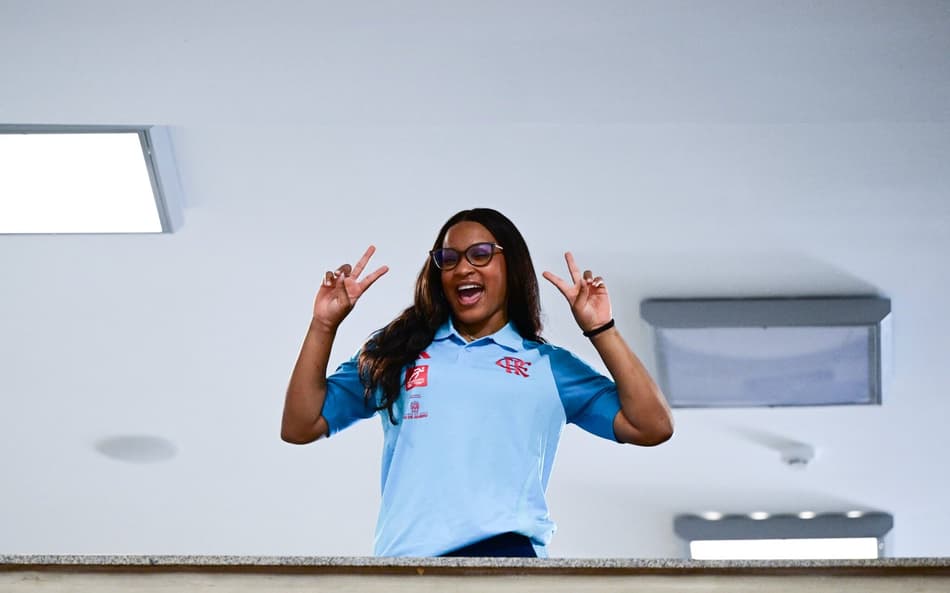 Rebeca Andrade marcou presença nas classificatórias do Brasileiro de Ginástica 2025 (Foto: Melogym/CBG)