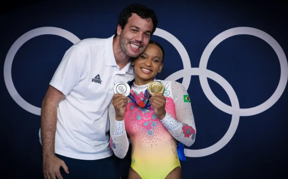 Rodrigo Sasson e Rebeca Andrade