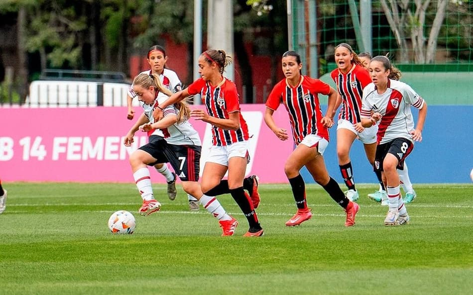 São Paulo sub-14 é campeão da Liga Evolução Feminina. (Foto: CONMEBOL/Divulgação)