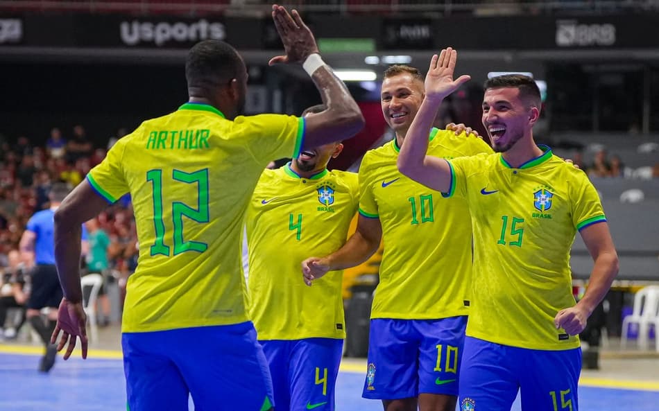 Seleção Brasileira de Futsal na Copa das Nações (Foto: Jo Marcone/CBF)