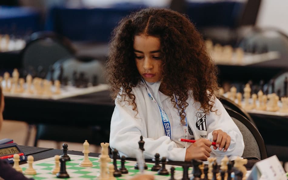 Sofia Jaffé no Pan-Americano de Xadrez Escolar 2025 (Foto: Arquivo pessoal)