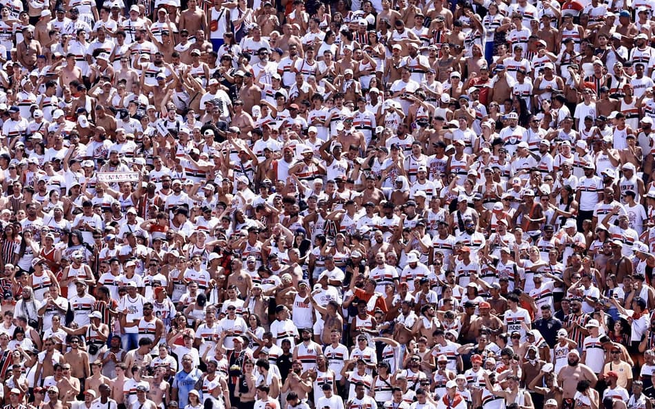 Torcida do São Paulo presente na final da Copinha contra o Corinthians