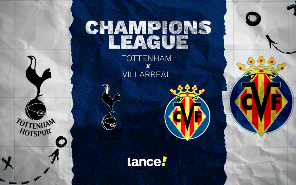 Tottenham x Villarreal pela Champions League (Arte: Lance!)