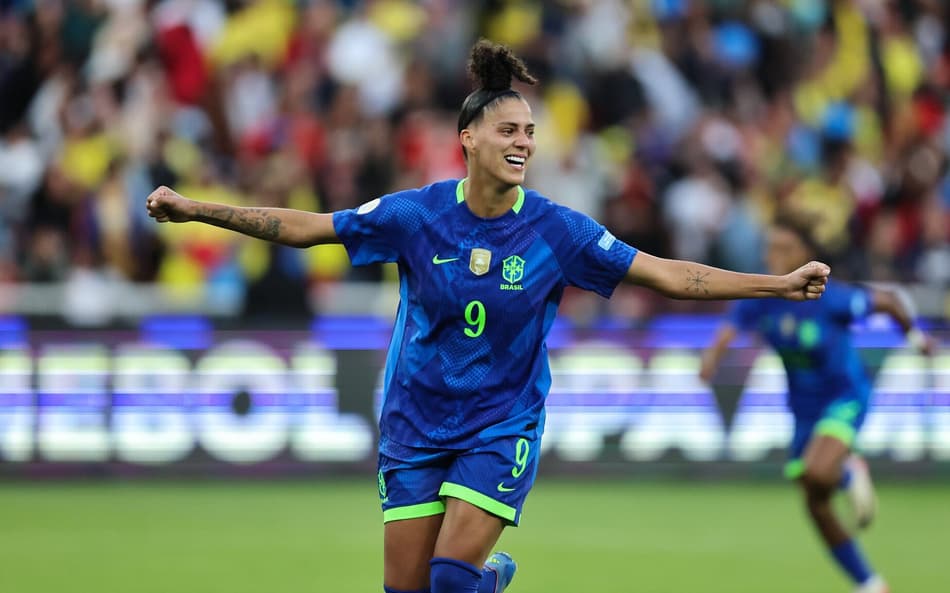 Amanda Gutierres comemora gol pelo Brasil na Copa América (Foto: Lívia Villas Boas/CBF)