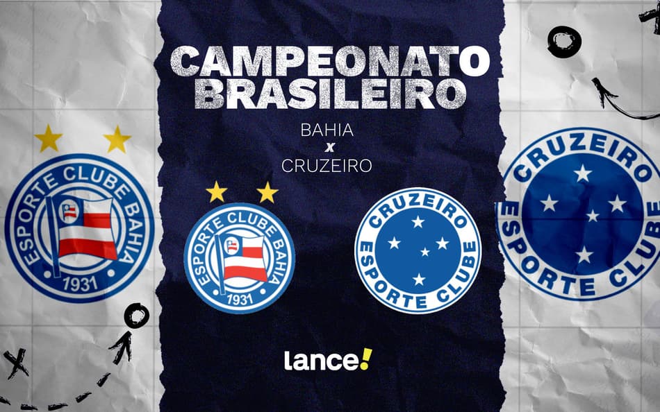 Bahia x Cruzeiro se enfrentam nesta segunda-feira (Foto: arte / Lance!)