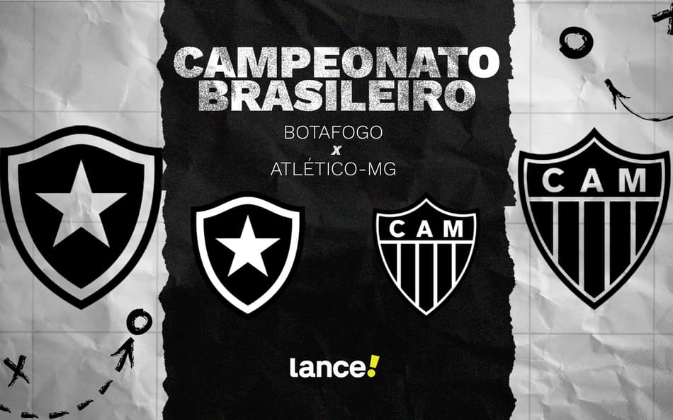 Botafogo e Atlético-MG se enfrentam pelo Brasileirão (Foto: Arte/Lance!)
