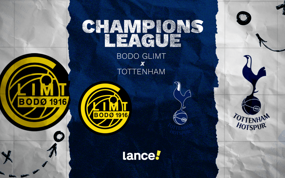Bodo Glimt x Tottenham: segunda rodada da fase de liga da Champions League (Foto: Arte/Lance!)