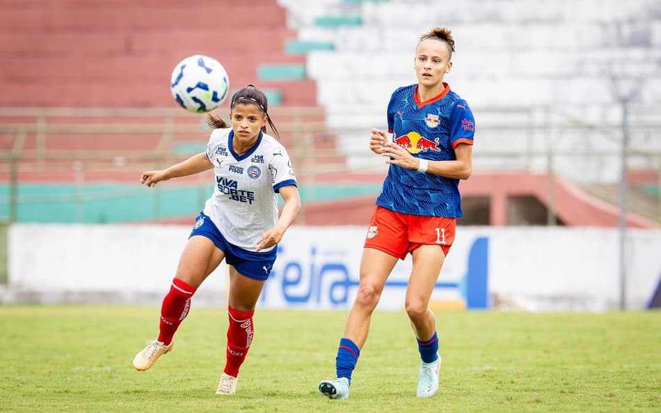 Bragantino e Bahia, adversários na Copa do Brasil Feminina, em confronto pelo Brasileirão Feminino