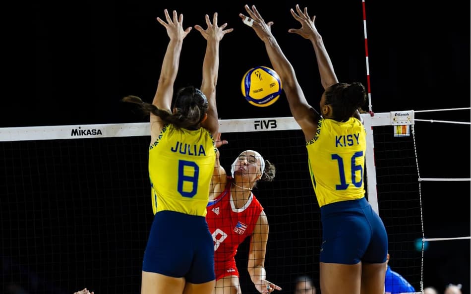Brasil 3 x 0 Porto Rico Mundial de Vôlei Feminino (Foto: Volleyball World)