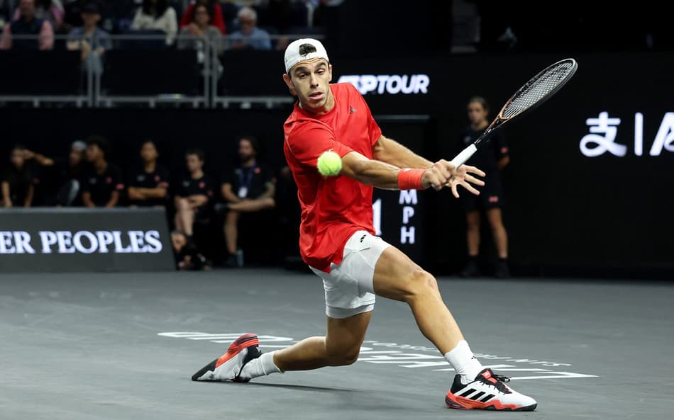 Francisco Cerundolo durante partida no segundo dia de Laver Cup