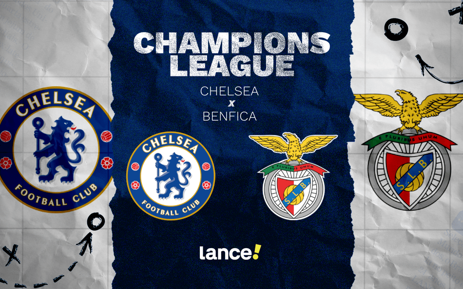 Chelsea x Benfica: segunda rodada da fase de liga da Champions League (Foto: Arte/Lance!)