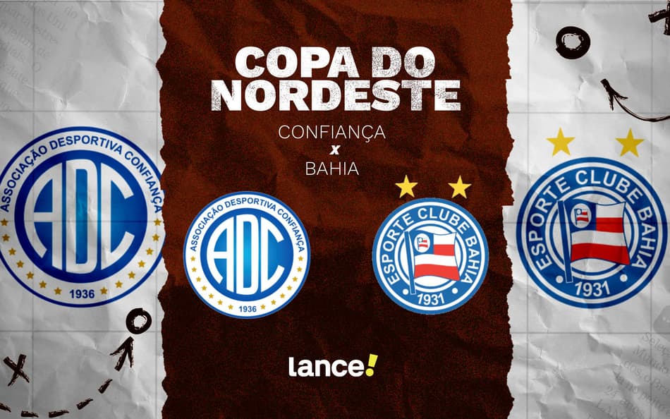 Confiança e Bahia fazem priemeira final da Copa do Nordeste (Foto: arte / Lance!)