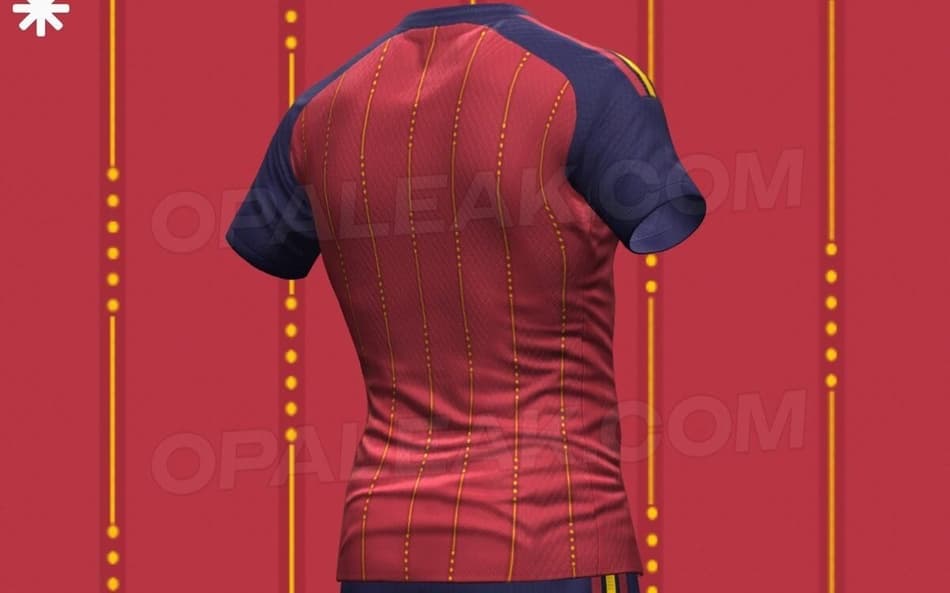 Suposta nova camisa 1 da Espanha para a Copa do Mundo 2026 (Foto: Reprodução/Footy Headlines)