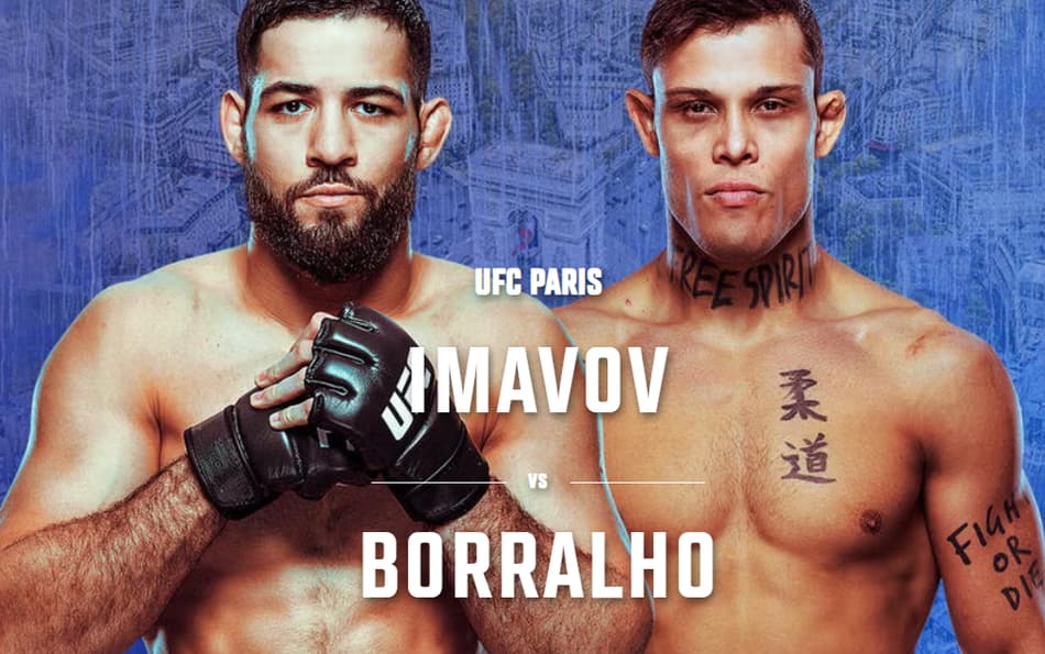 Imavov (e) e Borralho fazem a principal uta do UFC Paris (Reprodução)