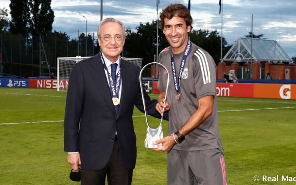Florentino Pérez e Raúl González - Real Madrid