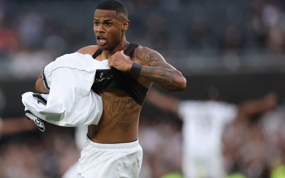 Júnior Santos comemora gol contra o Atlético-MG na final da Libertadores (Foto: Vítor Silva/Botafogo)