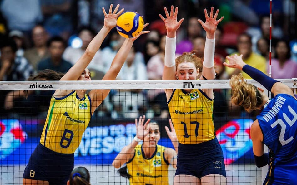 kudiess bloqueio volei brasil Foto: Volleyball World / Divulgação)