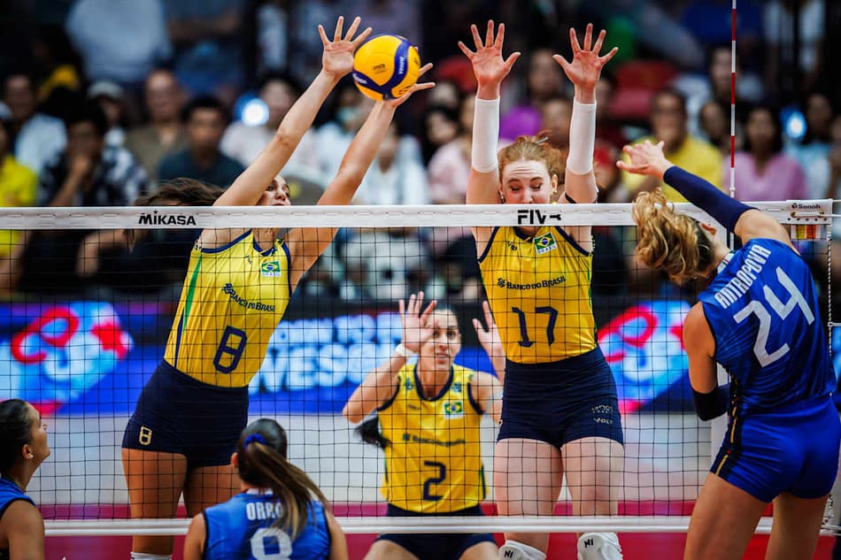 kudiess bloqueio volei brasil Foto: Volleyball World / Divulgação)