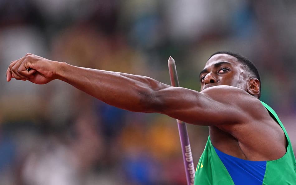 O brasileiro Luiz Mauricio, durante as classificatórias do Mundial de Atletismo de Tóquio