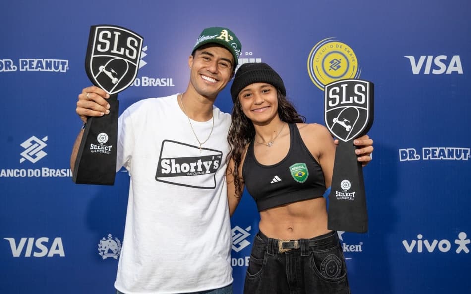 Ivan Monteiro e Maria Lucia foram campeões no SLS Select Series em Saquarema (Foto: Divulgação)