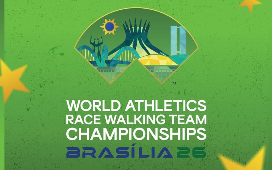 Logo oficial do Mundial de Marcha Atlética em Brasília