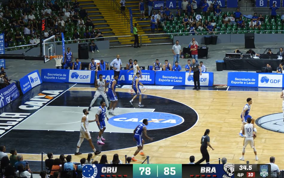 Partida entre Cruzeiro e Brasília no NBB (Foto: Reprodução / Metrópoles / Youtube)