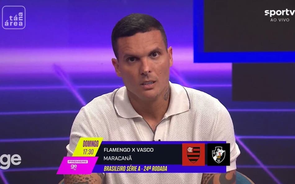 Ramon falou sobre a utilização de Vegetti no clássico entre Vasco e Flamengo (Foto: Reprodução/Sportv)