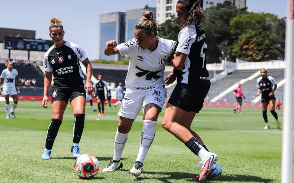 Clássico entre Corinthians e Santos pelo Paulistão Feminino. (Foto: Reinaldo Campos/ Santos F.C)